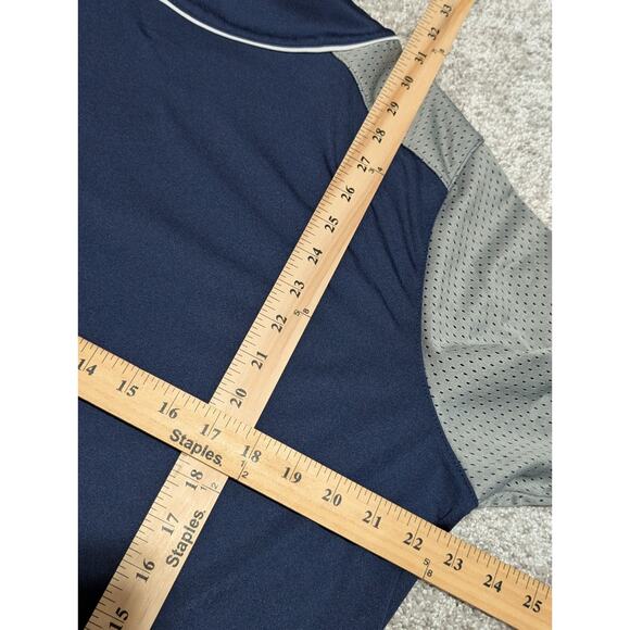 Milwaukee Brewers Jersey MLB Majestic Size Medium L Blue Gray White Official - Picture 4 of 4